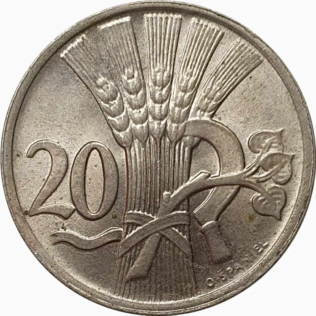 20 Haléřů – rub