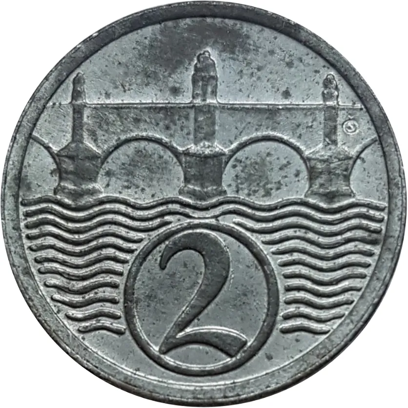 2 Haléře – rub