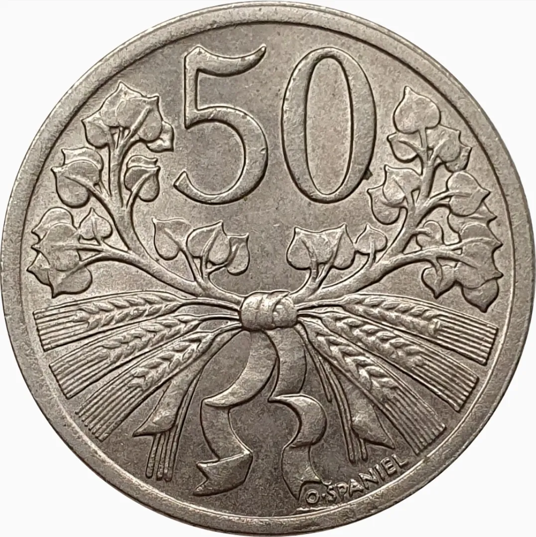 50 Haléřů – rub