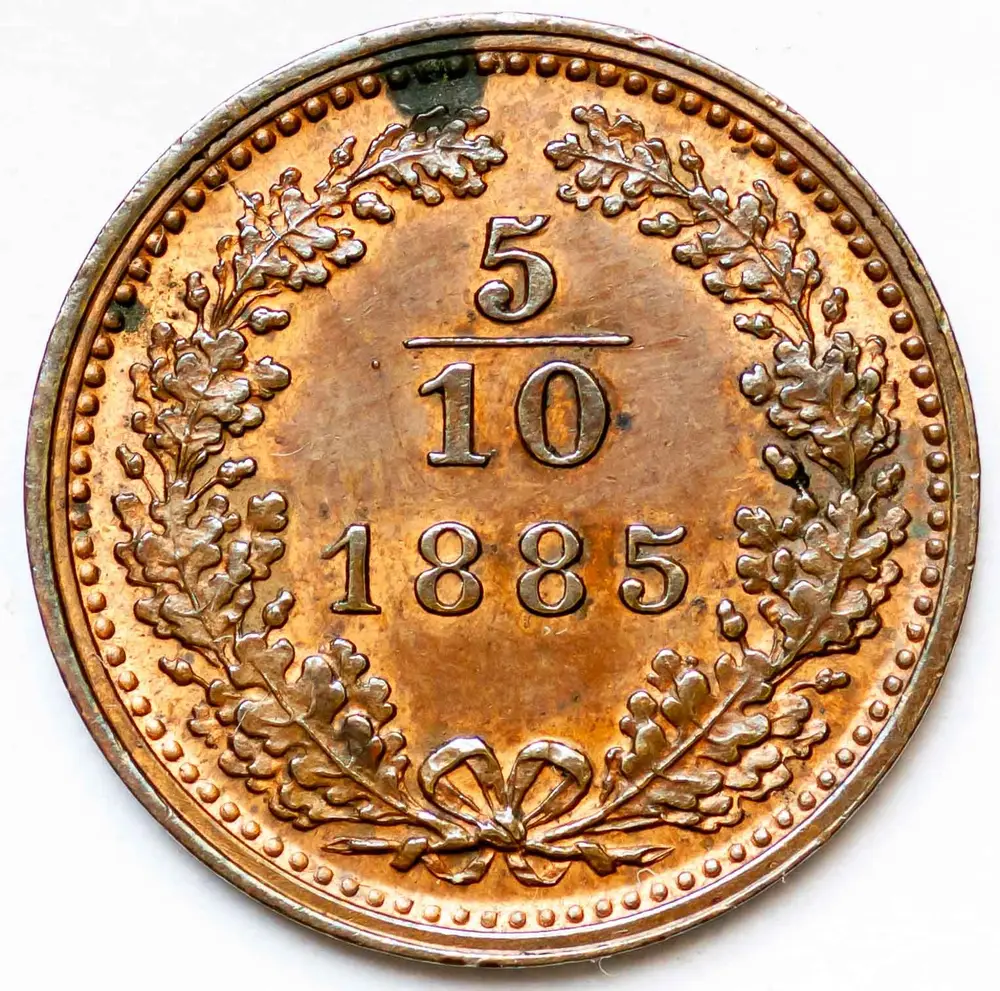 5/10 Krejcar (typ Large eagle) – rub